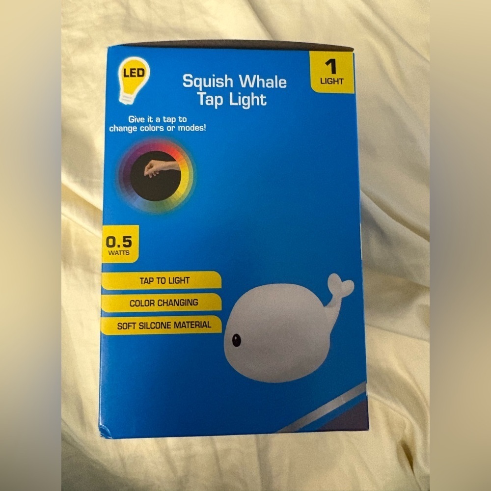 New-LED Night Light
8 Soft changing colors
Touch on and off 
Durable silicone